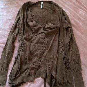 Margaret O’Leary Brown Draped Cardigan
